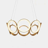 Ring-Shaped Petal Design Gold LED Pendant Light - Clowas